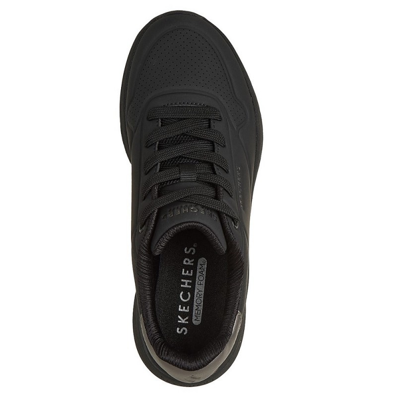 Skechers Durabuck with Metallic Trim Lace Up Fashion Sneaker (190265 BBK)