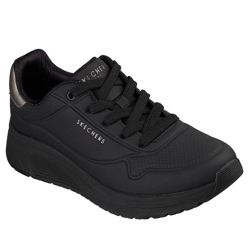 Skechers Durabuck with Metallic Trim Lace Up Fashion Sneaker (190265 BBK)