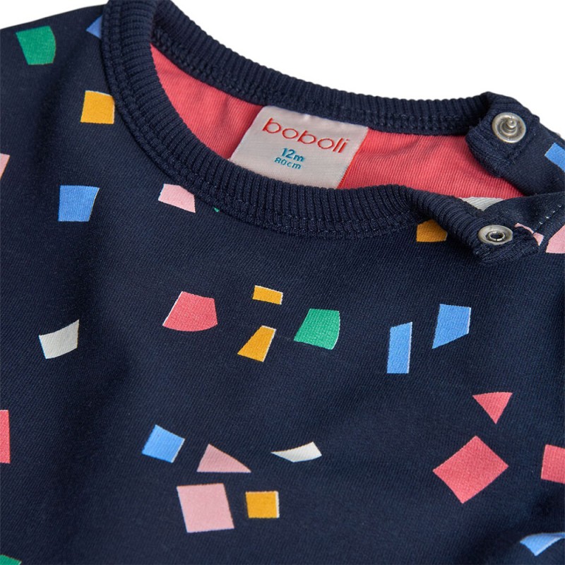 Boboli Fleece dress printed for baby -BCI (202161 9748)