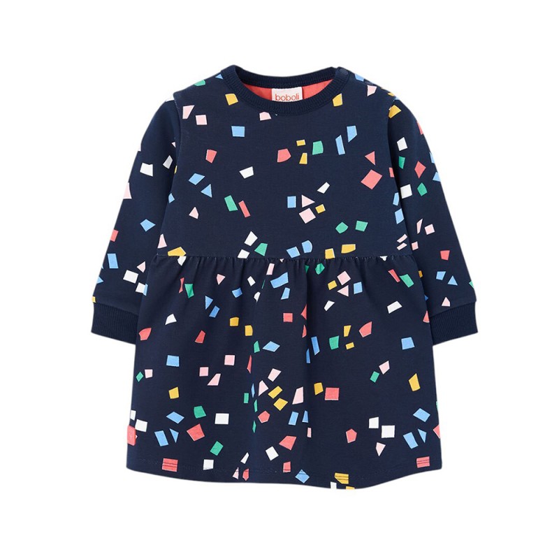 Boboli Fleece dress printed for baby -BCI (202161 9748)