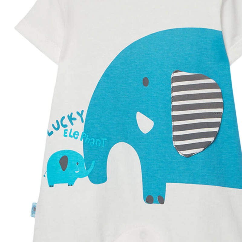 Boboli Knit play suit for baby boy -BCI (213039 1111)
