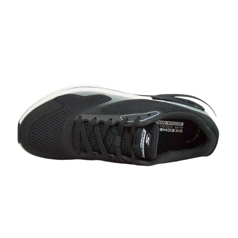 Skechers Engineered Mesh Lace Up W/ Screen Print Details & TPU Clip (221140 BKW)
