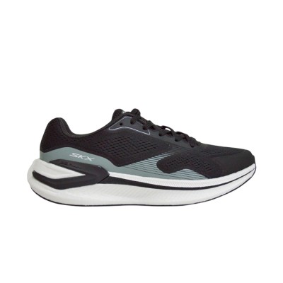 Skechers Engineered Mesh Lace Up W/ Screen Print Details & TPU Clip (221140 BKW)