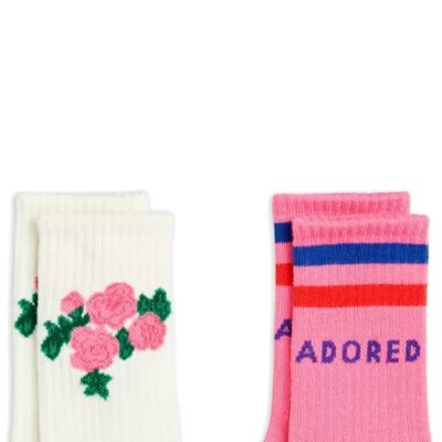 MINI RODINI Roses 2-pack socks (2416011128 TYPE) MINI RODINI Roses 2-pack socks (2416011128 TYPE)