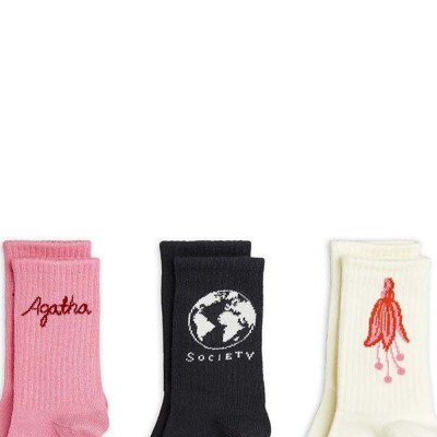 Mini Rodini Agatha 3-pack socks (2476011500 TYPE) Mini Rodini Agatha 3-pack socks (2476011500 TYPE)