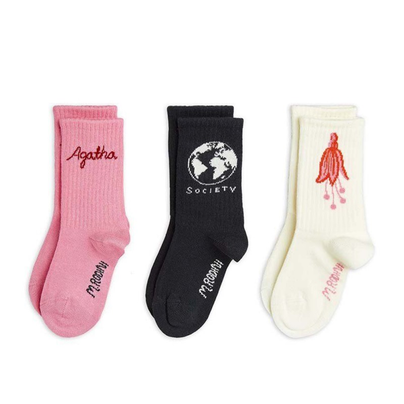 Mini Rodini Agatha 3-pack socks (2476011500 TYPE)