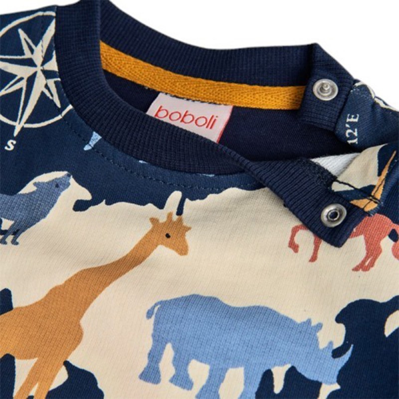Boboli Fleece sweatshirt printed for baby -BCI (302049 9718)