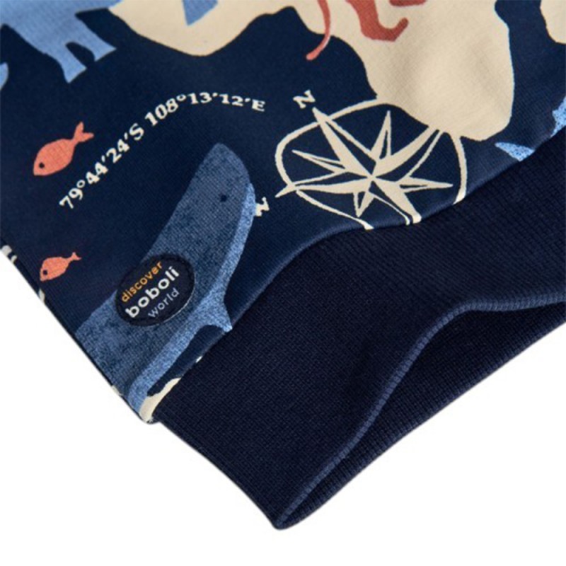 Boboli Fleece sweatshirt printed for baby -BCI (302049 9718)