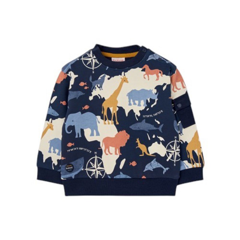 Boboli Fleece sweatshirt printed for baby -BCI (302049 9718)