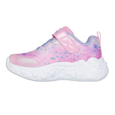 Skechers Lighted Satin Gore & Strap W/ Sparkle Mesh & Glitter Overlays (302696N LPMT) Skechers Lighted Satin Gore & Strap W/ Sparkle Mesh & Glitter Overlays (302696N LPMT)