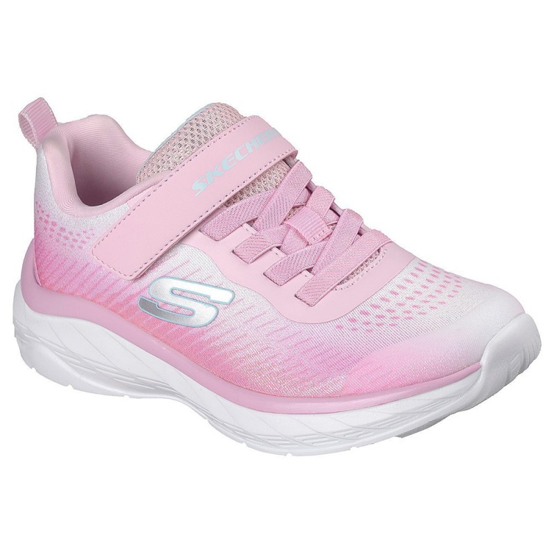 Skechers Gore and Strap Sublimated Ombre Sparkle Mesh Sneaker (303599L LPMT)
