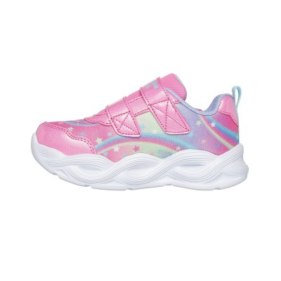 Skechers Lighted Wing U Strap W/ Sparkle Rainbow Mesh Upper (303718N PKMT) Skechers Lighted Wing U Strap W/ Sparkle Rainbow Mesh Upper (303718N PKMT)