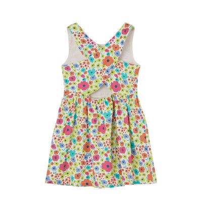 Boboli Satin dress floral for girl -BCI (313041 9801) Boboli Satin dress floral for girl -BCI (313041 9801)