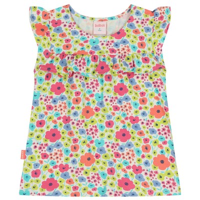 Boboli Knit t-Shirt floral for girl -BCI (313142 9801)