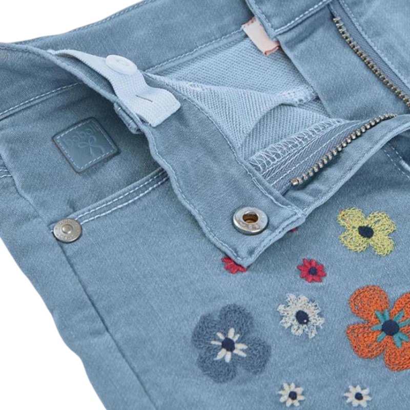 Boboli Denim shorts knit for girl -BCI (313153 BLEACH)