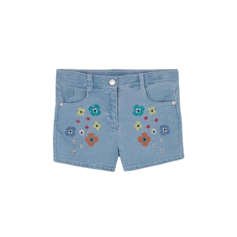 Boboli Denim shorts knit for girl -BCI (313153 BLEACH)