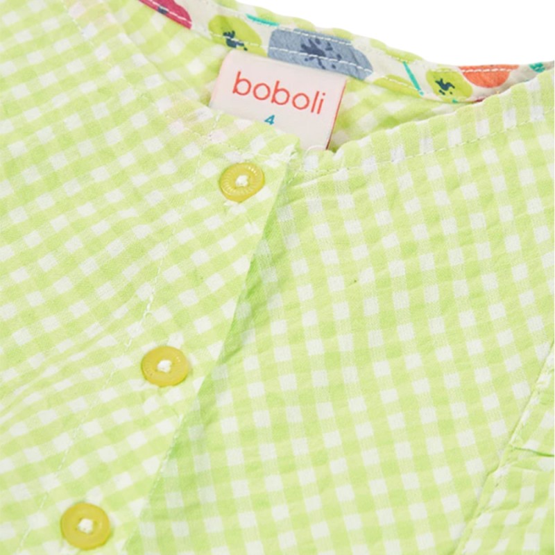 Boboli Poplin dress check for girl -BCI (313175 9802)