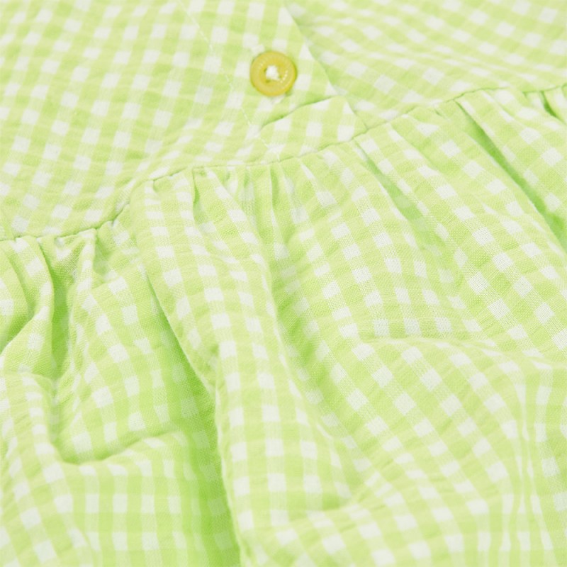 Boboli Poplin dress check for girl -BCI (313175 9802)