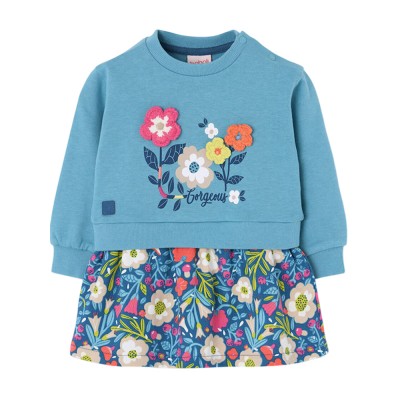 Boboli Fleece combined dress for girl -BCI (314121 4638)