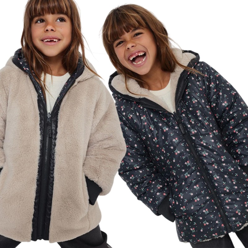 Boboli Reversible technical fabric parka for girl (324199 9949)