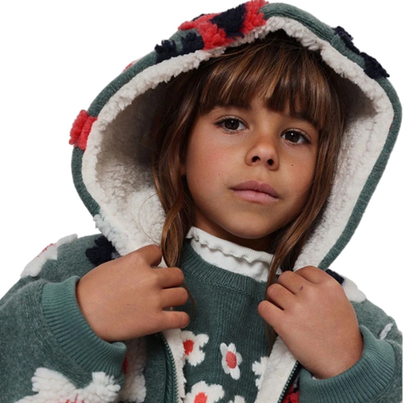 Boboli Jacquard coat floral for girl (334145 4769)