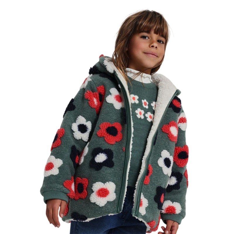 Boboli Jacquard coat floral for girl (334145 4769)