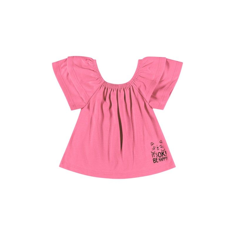 Quimby Set - Single jersey blouse and elastane jersey sho (34145 Neon Pink)