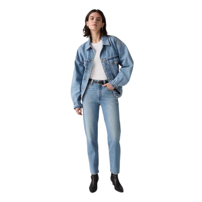Levi's 501 CROP MED INDIGO - WORN IN (362000391 00J5)