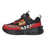 Skechers Gore & Strap Sneaker W/ Vehicle Details & Tire Outsole (402303N BKRD)