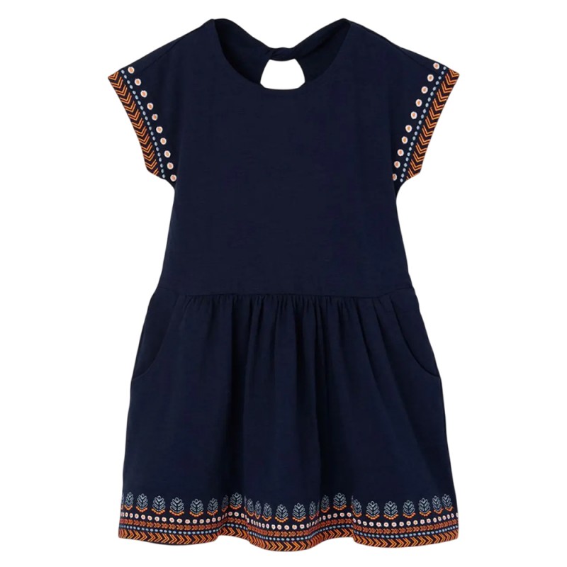 Boboli Knit dress flame for girl -BCI (403120 2440)