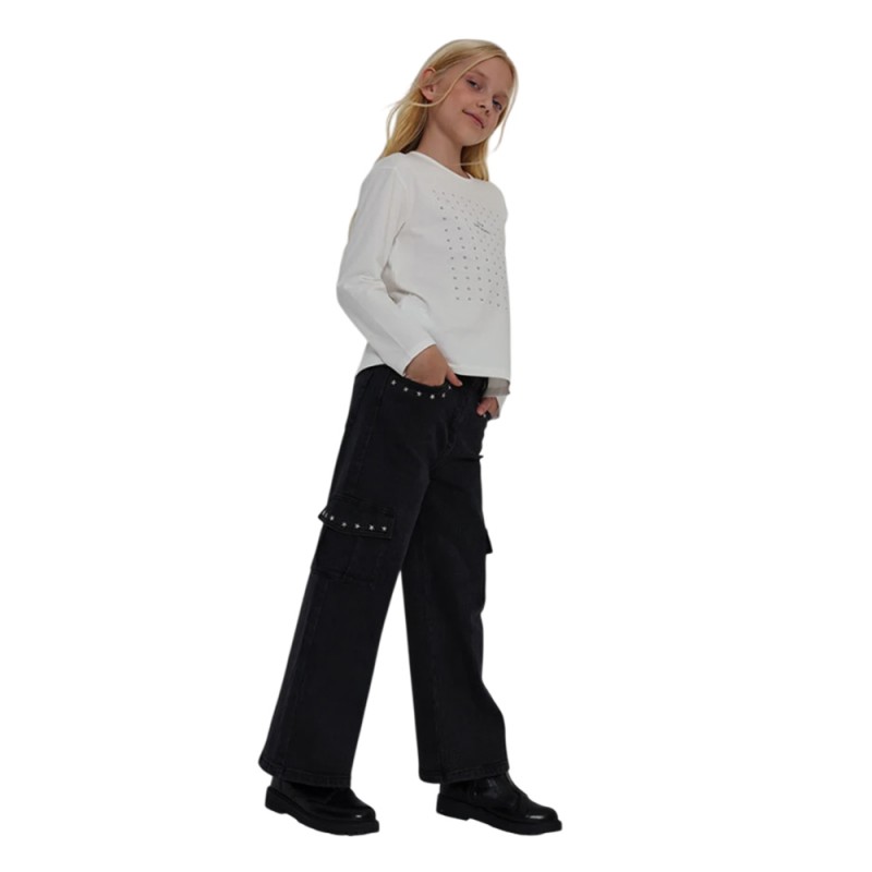 Boboli Denim trousers for girl -BCI (434089 BLACK)