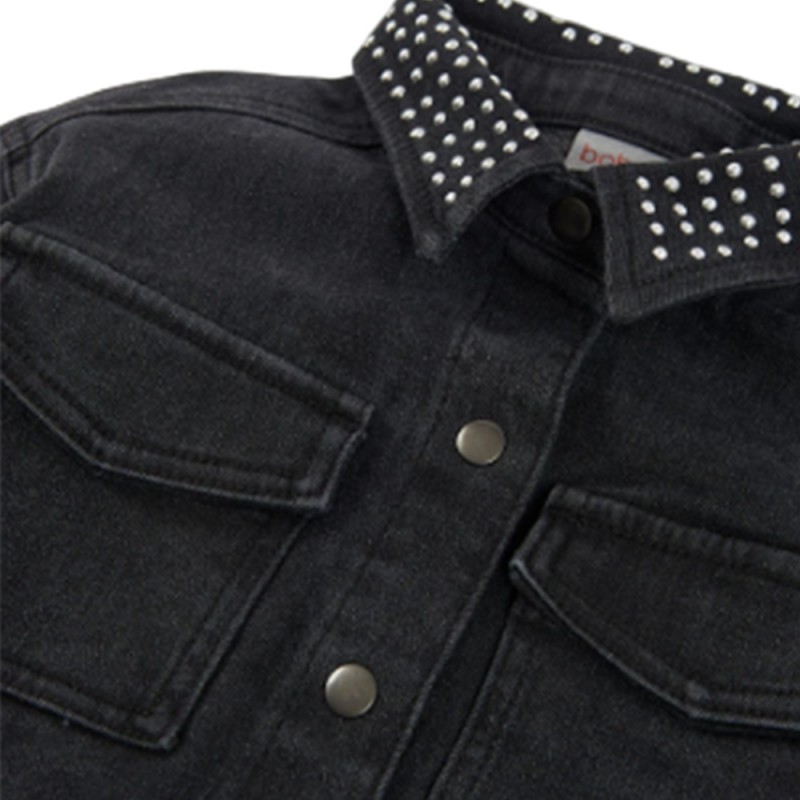 Boboli Denim dress for girl -BCI (434135 BLACK)