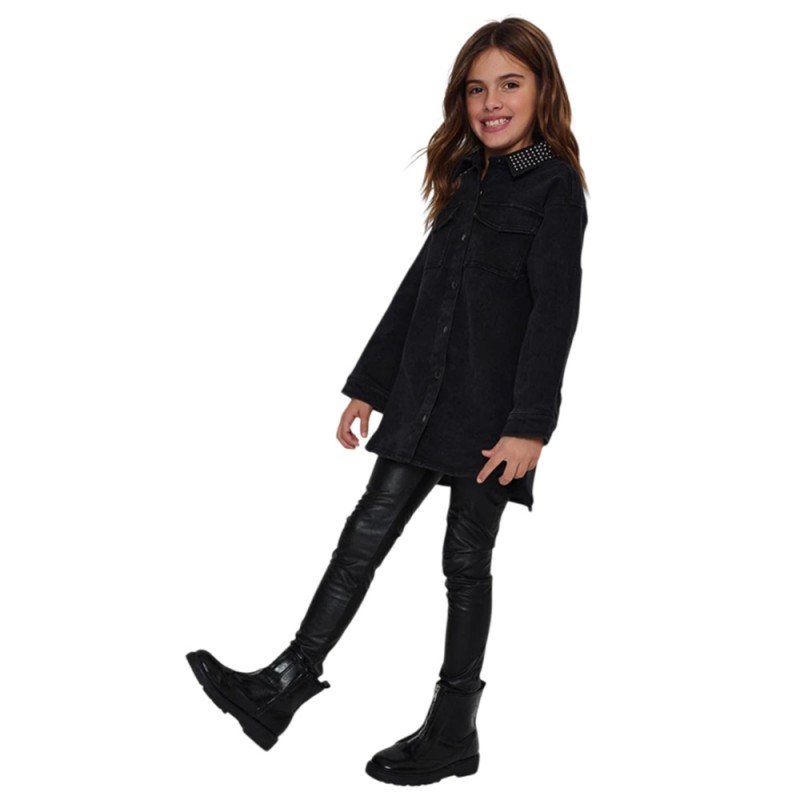 Boboli Denim dress for girl -BCI (434135 BLACK)