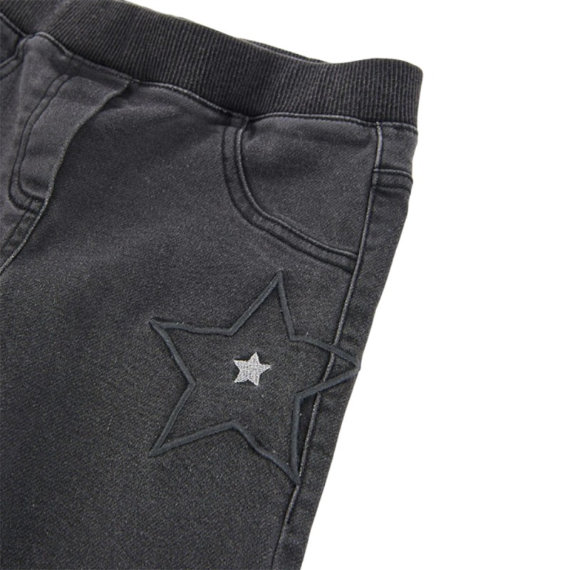 Boboli Denim trousers knit for girl -BCI (434180 BLACK)