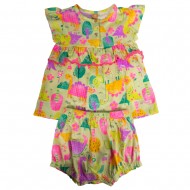Up Baby SET - SINGLE JERSEY BLOUSE AND UNDERWEAR (46389 Light Green)