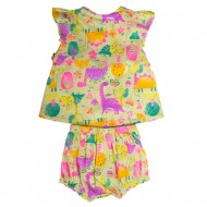 Up Baby SET - SINGLE JERSEY BLOUSE AND UNDERWEAR (46389 Light Green)