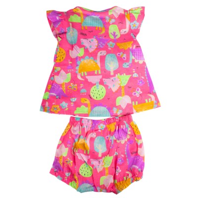 Up Baby SET - SINGLE JERSEY BLOUSE AND UNDERWEAR (46389 Neon Pink)