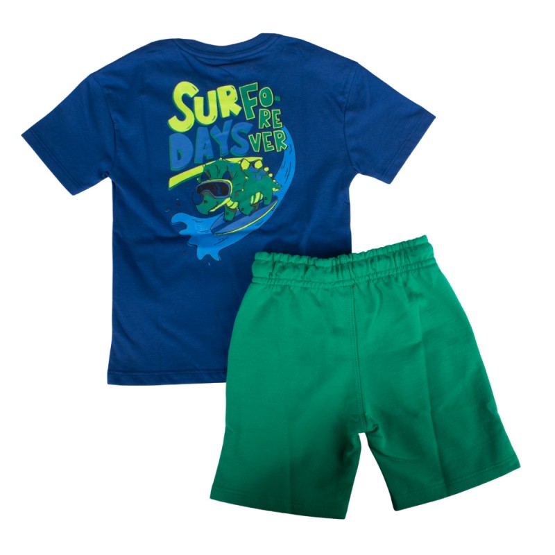 Up Baby SET - SINGLE JERSEY T-SHIRT AND SWEAT BERMUDA (46562 Blue)