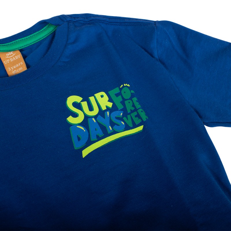 Up Baby SET - SINGLE JERSEY T-SHIRT AND SWEAT BERMUDA (46562 Blue)
