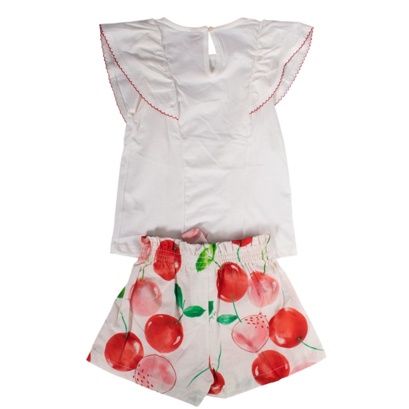 Up Baby SET - SINGLE JERSEY BLOUSE AND VISCOSE & LINEN WOV (46569 Off White)