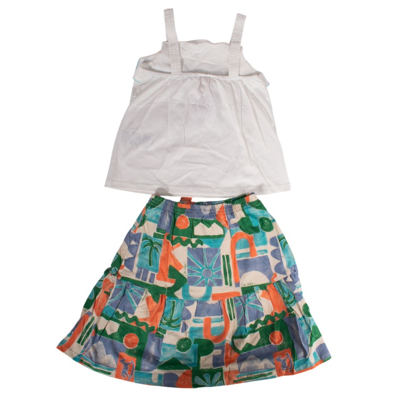 Up Baby SET - SINGLE JERSEY BLOUSE AND SKIRT (46837 Off White)