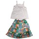 Up Baby SET - SINGLE JERSEY BLOUSE AND SKIRT (46837 Off White)