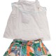 Up Baby SET - SINGLE JERSEY BLOUSE AND SKIRT (46837 Off White)