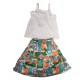 Up Baby SET - SINGLE JERSEY BLOUSE AND SKIRT (46837 Off White)