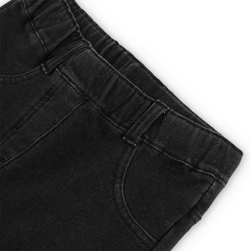 Boboli Fleece denim trousers for girl -BCI (490722 BLACK)