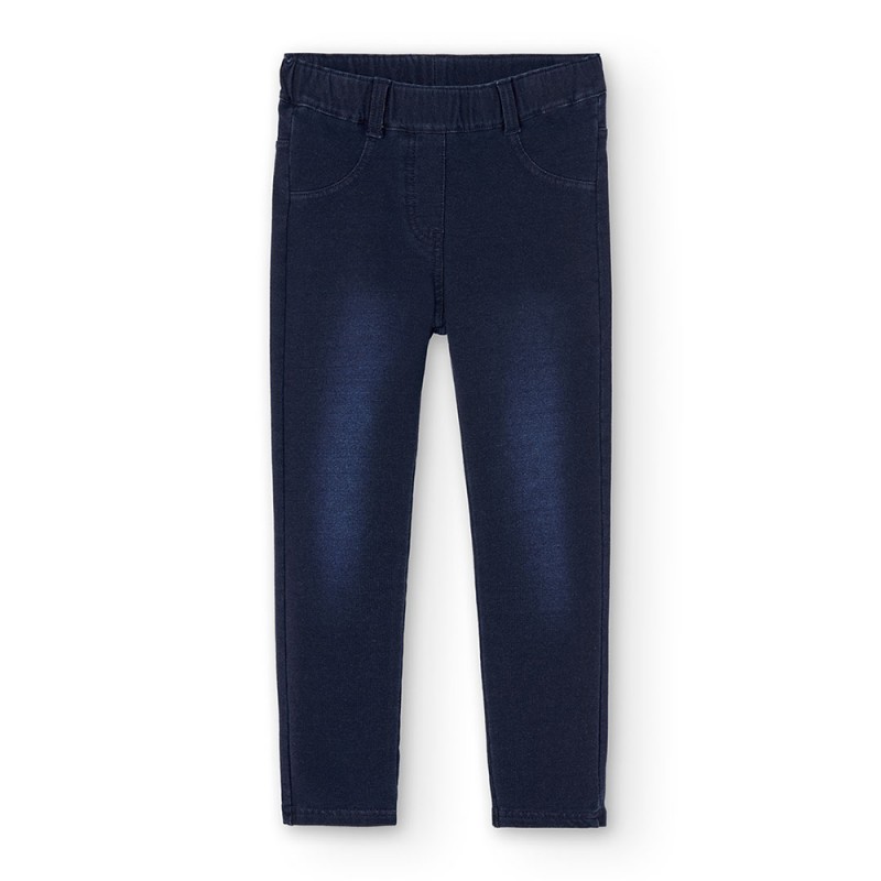 Boboli Fleece denim trousers for girl -BCI (490722 DARKB)