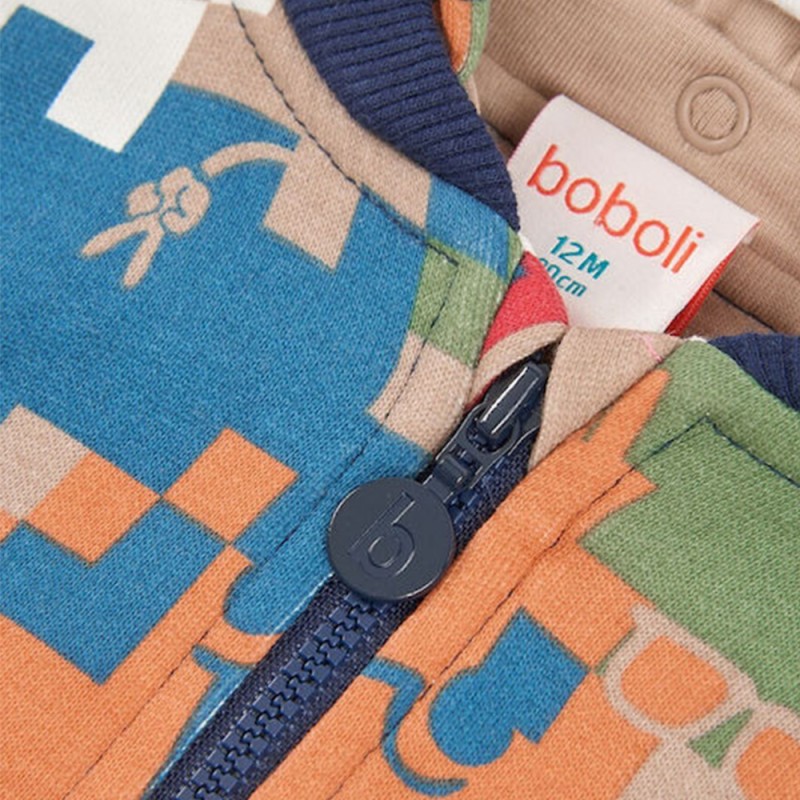 Boboli Fleece jacket printed for boy -BCI (504076 9958)