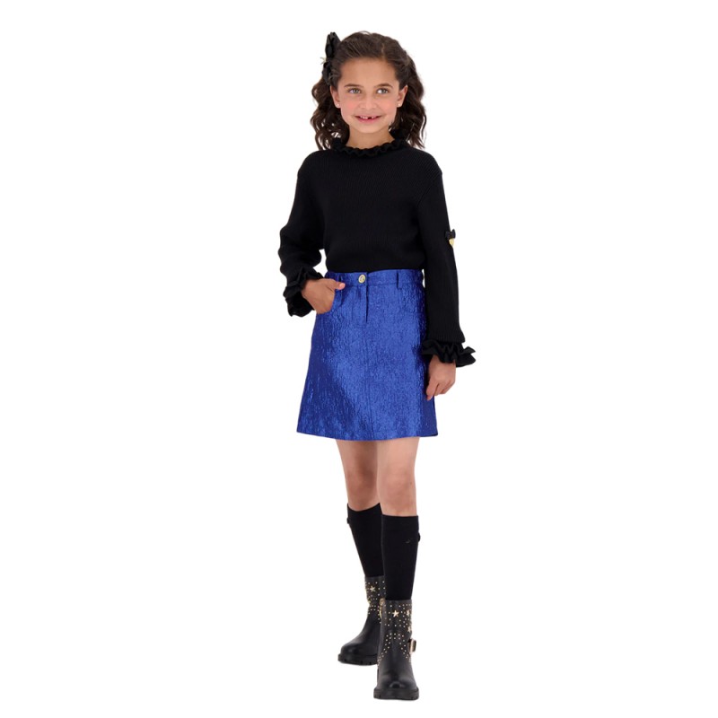 Angel's Face ELMA L/SLEEVE RIBBED JUMPER (5056440799 BLACK)