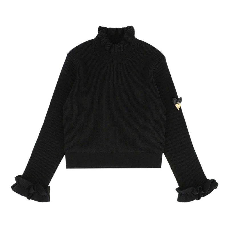 Angel's Face ELMA L/SLEEVE RIBBED JUMPER (5056440799 BLACK)