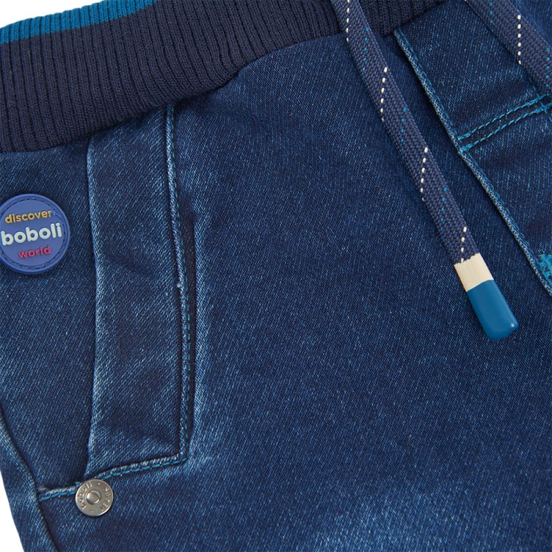 Boboli Denim trousers knit for boy -BCI (524023 DARKB)